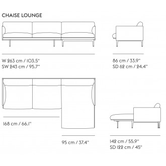 Outline Chaise Lounge right