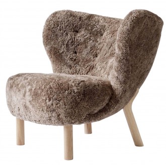 Little Petra Lounge chair VB1 - Sahara sheepskin + white oiled oak