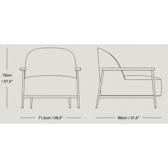 SEJOUR lounge chair - with armrests