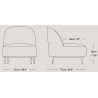 SEJOUR lounge chair - without armrests