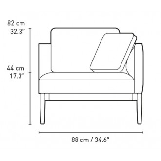 E310 right armrest - cushions included - Embrace sofa