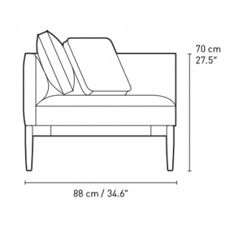 E310 right armrest - cushions included - Embrace sofa