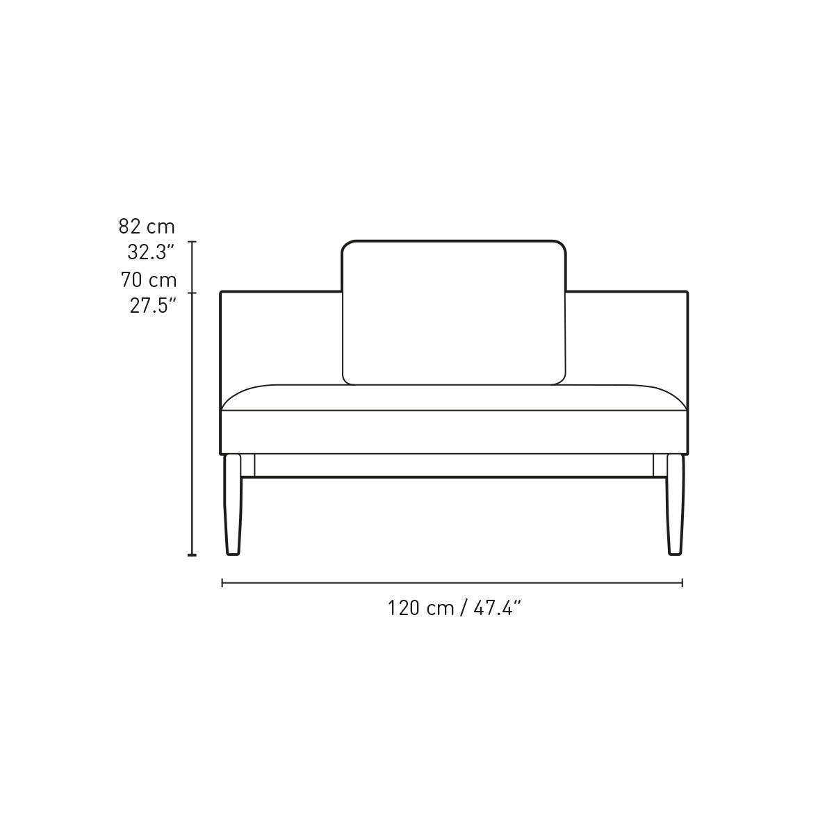 E301 - 1 cushion included - Embrace sofa