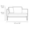 E311 left armrest - cushions included - Embrace sofa