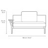 E321 left armrest - 1 cushion included - Embrace sofa