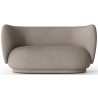 Rico 2-seater sofa – Brushed warm grey