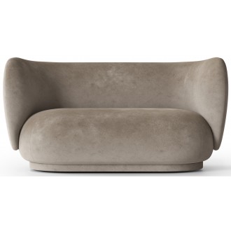 Rico 2-seater sofa – Faded Velvet 26 beige