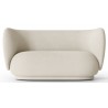 Bouclé off-white fabric - Rico 2-seater sofa