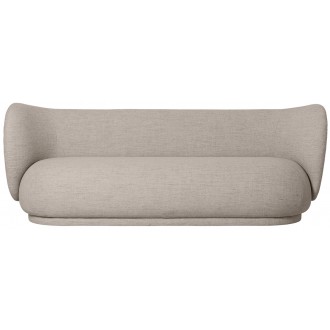 Bouclé sand fabric - Rico 3-seater sofa