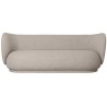 Bouclé sand fabric - Rico 3-seater sofa
