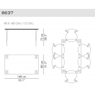 B637 - Rectangular Table Serie