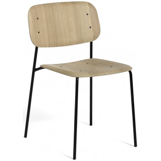 oak + black legs - Soft Edge 40 chair