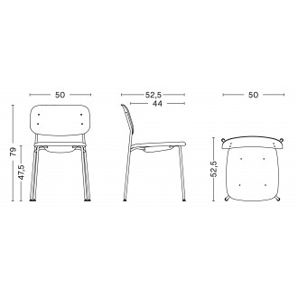 oak + soft grey legs - Soft Edge 40 chair