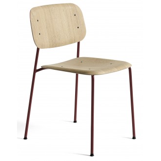 oak + fall red legs - Soft Edge 40 chair