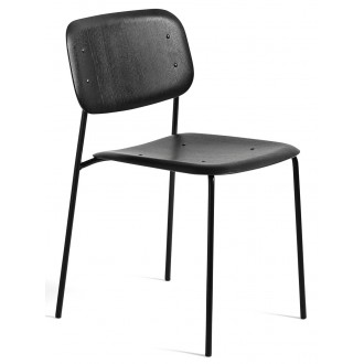black oak + black legs - Soft Edge 40 chair