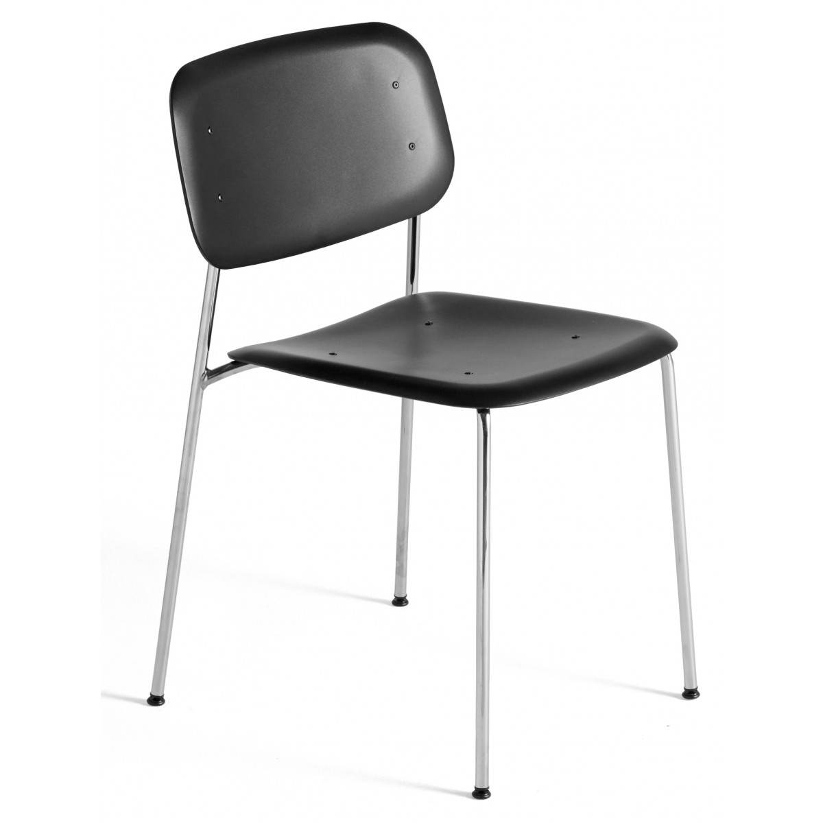 black + chromed legs - Soft Edge 45 polypropylene chair