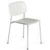 soft grey (gris clair) + pieds chromés - chaise polypropylene Soft Edge 45