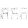 blanc + pieds chromés - chaise polypropylene Soft Edge 45