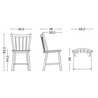 oiled oak - J41 chair