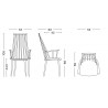 black stained beech - J110 chair