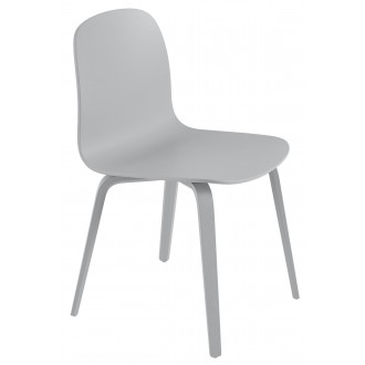 grey - wooden base Visu chair