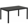 140 x 92 cm – plateau linoléum noir + base noire – Table Workshop