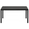 140 x 92 cm – plateau linoléum noir + base noire – Table Workshop