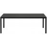 200 x 92 cm – plateau linoléum noir + base noire – Table Workshop