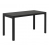 130 x 65 cm – black linoleum tabletop + black base – Workshop Table