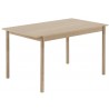 140 x 90cm chêne - table Linear