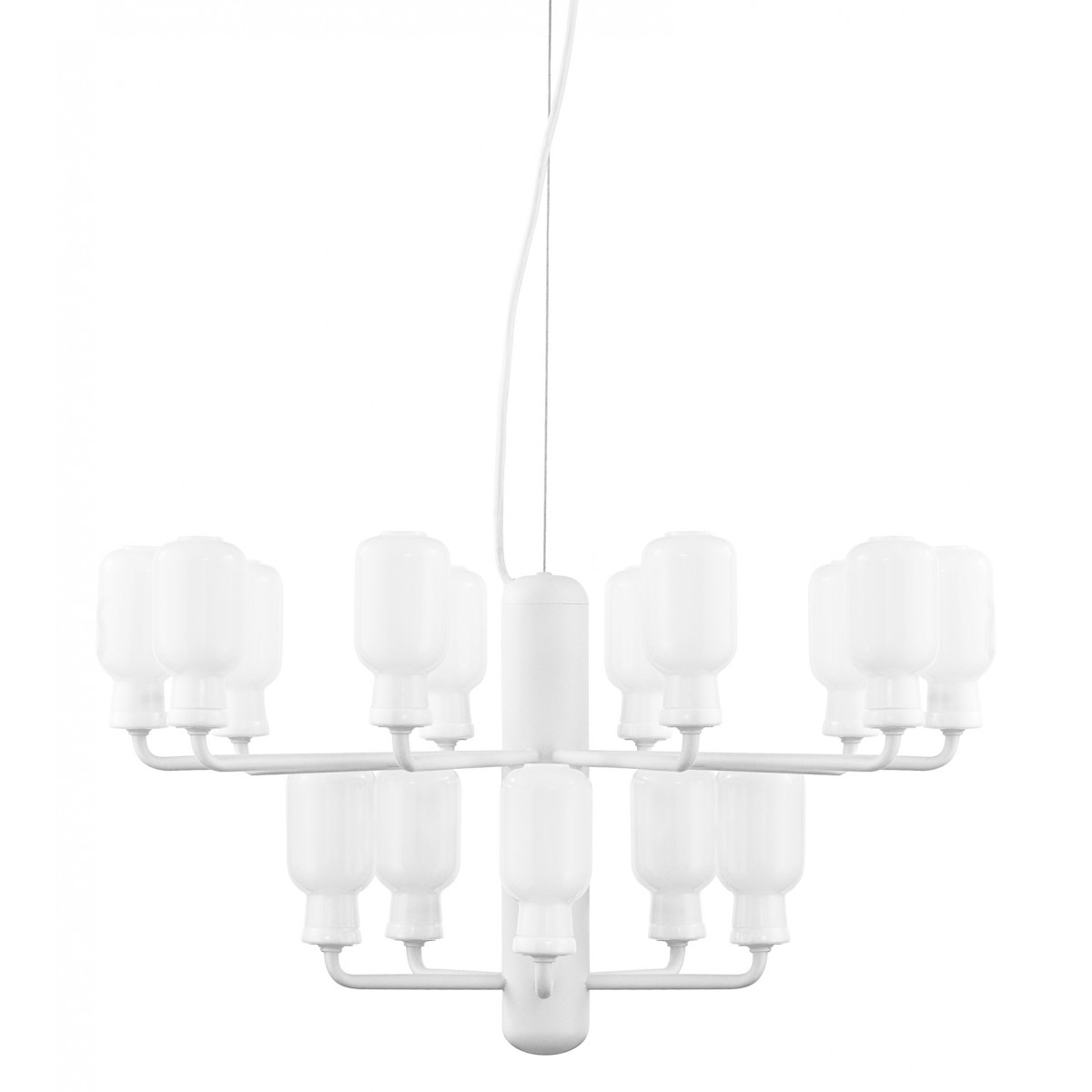 white / white marble - Chandelier Amp Small