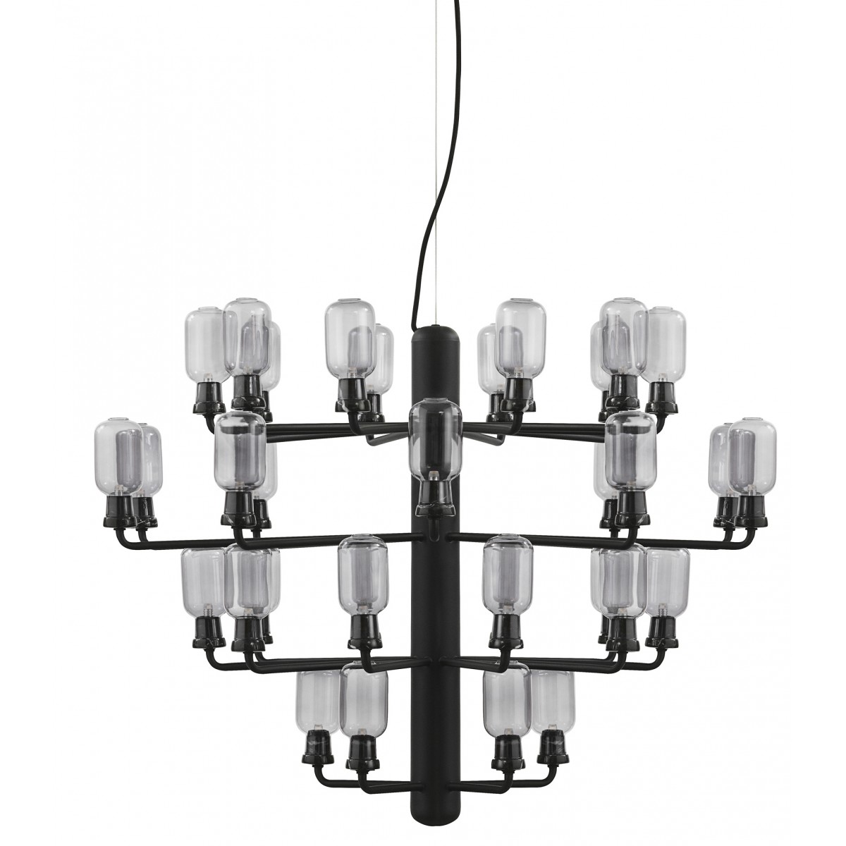smoked / black marble - Chandelier Amp Large