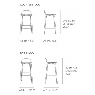 oak - Visu bar or counter stool