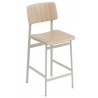 H65cm - grey/oak - Loft counter stool
