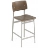 H65cm - grey/stained dark brown - Loft counter stool
