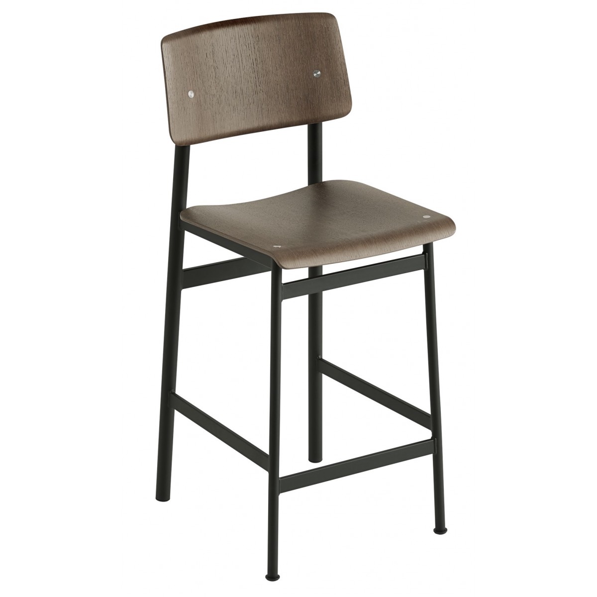 H65cm - black/stained dark brown - Loft counter stool