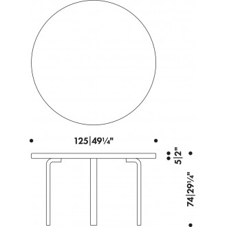 Ø125cm - 91 table