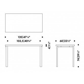 120x60cm - table 80A