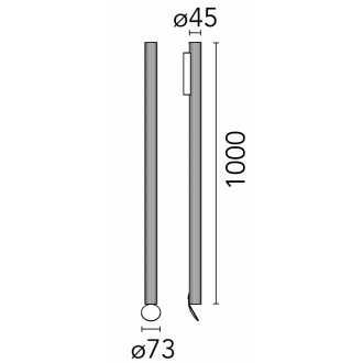 Flauta H100cm – Riga, white