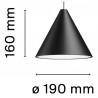 cône blanc - variateur standard - String Light