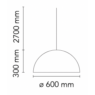 Ø60 x H30cm - noir mat - Suspension Skygarden 1