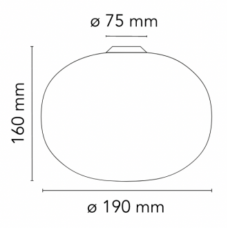 Ø19 x H16cm - applique-plafonnier Glo-Ball C/W zero