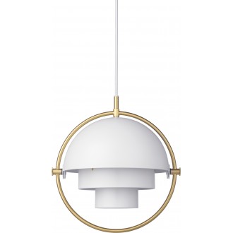 brass/white semi matt - Multi-Lite pendant Ø25,5 cm (lampshade 22,5cm)