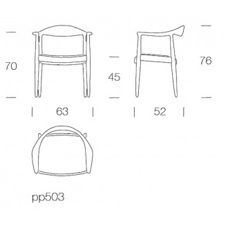 upholstered seat - PP503