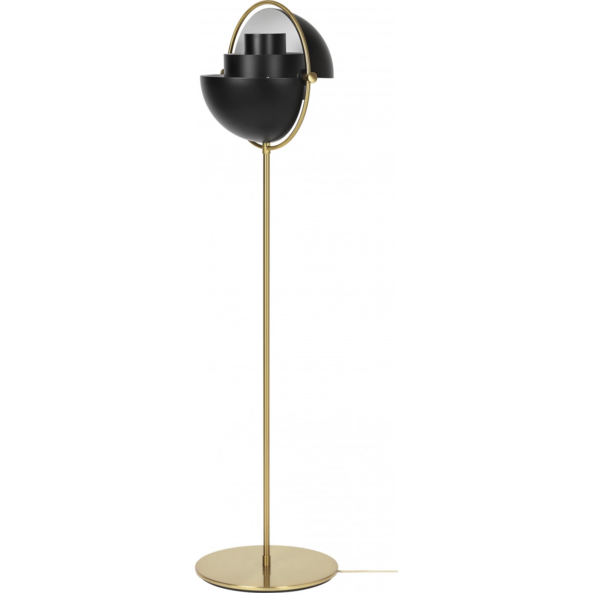 black semi matt / brass - Multi-Lite floor lamp