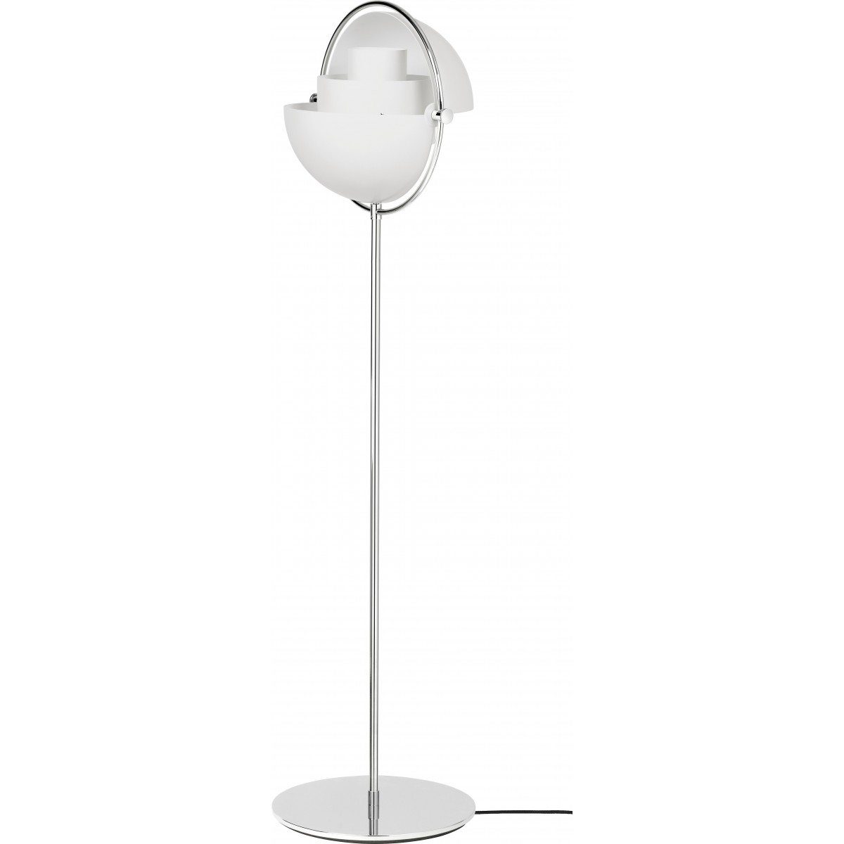 white semi matt / chrome - Multi-Lite floor lamp