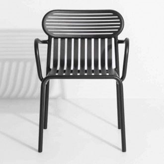 Black - Week-End Chair with Armrests