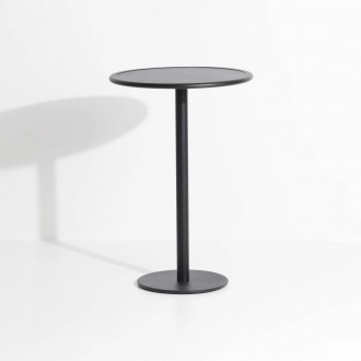 Black - Week-End High Table Ø70 x H105 cm