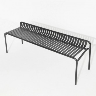 Black – Bench Week-End w/o backrest – 121 x 48 x H53 cm