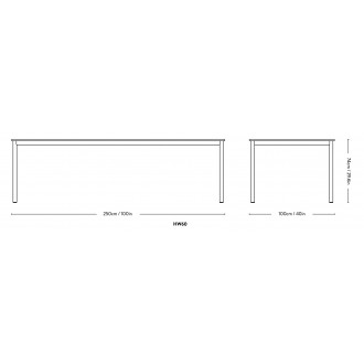 Table Drip HW60  – 100x250xH74 cm